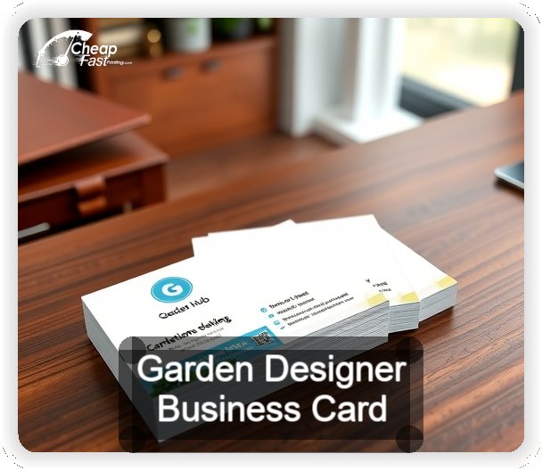 Garden Designer business card design sample