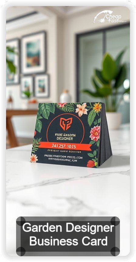 Garden Designer business card design sample
