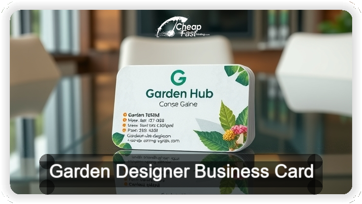 Garden Designer business card design sample