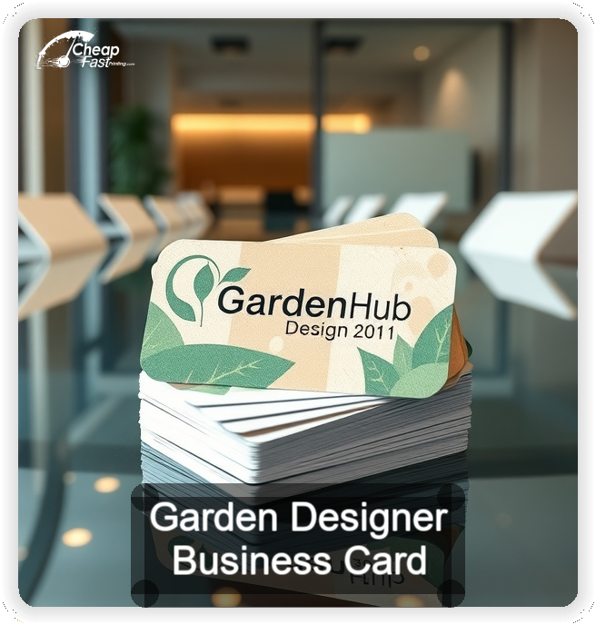 Garden Designer business card design sample
