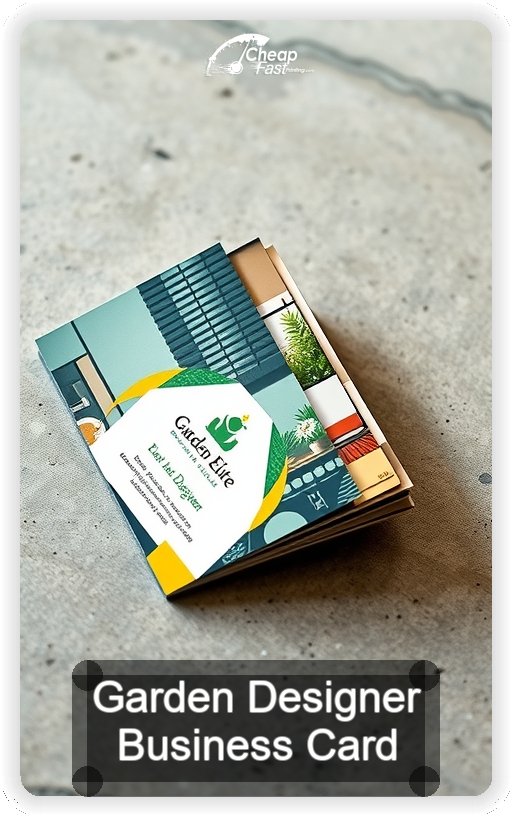 Garden Designer business card design sample