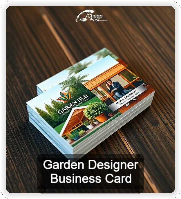 Garden Designer business card design sample