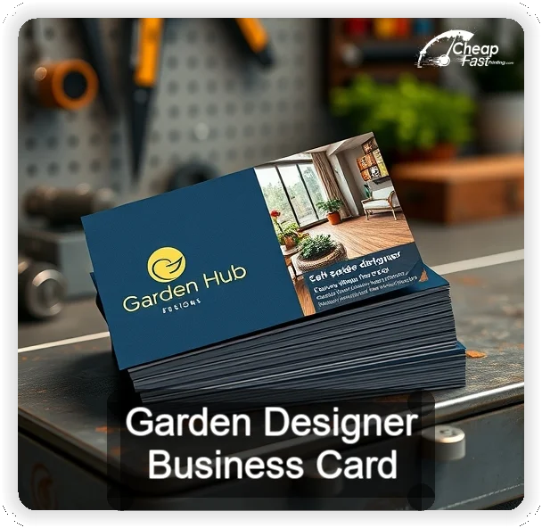 Garden Designer business card design sample