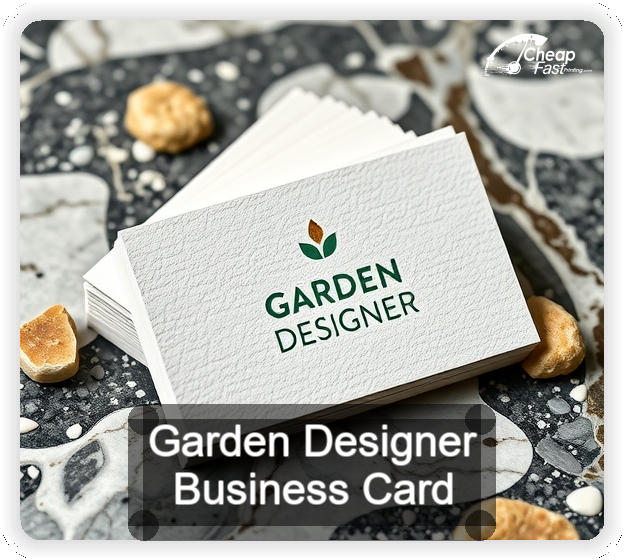 Garden Designer business card design sample