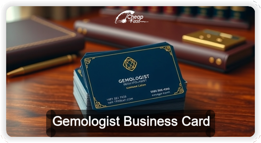 Gemologist business card design sample