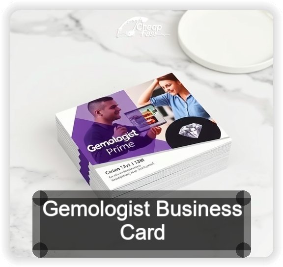 Gemologist business card design sample