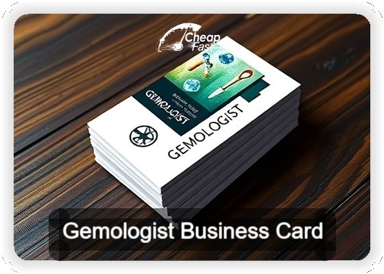 Gemologist business card design sample