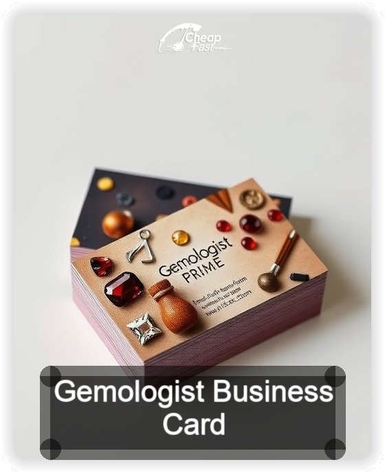 Gemologist business card design sample