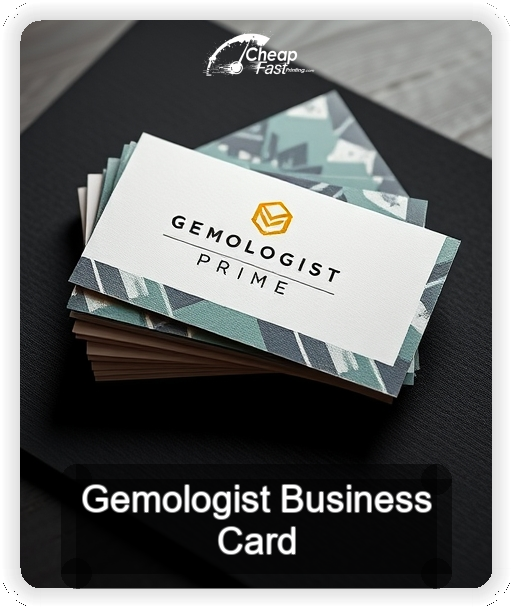 Gemologist business card design sample