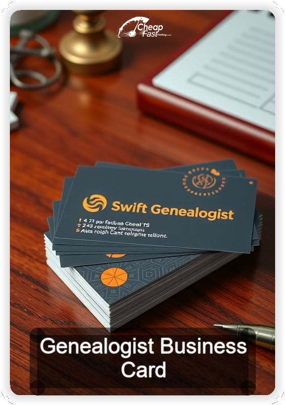 Genealogist business card design sample