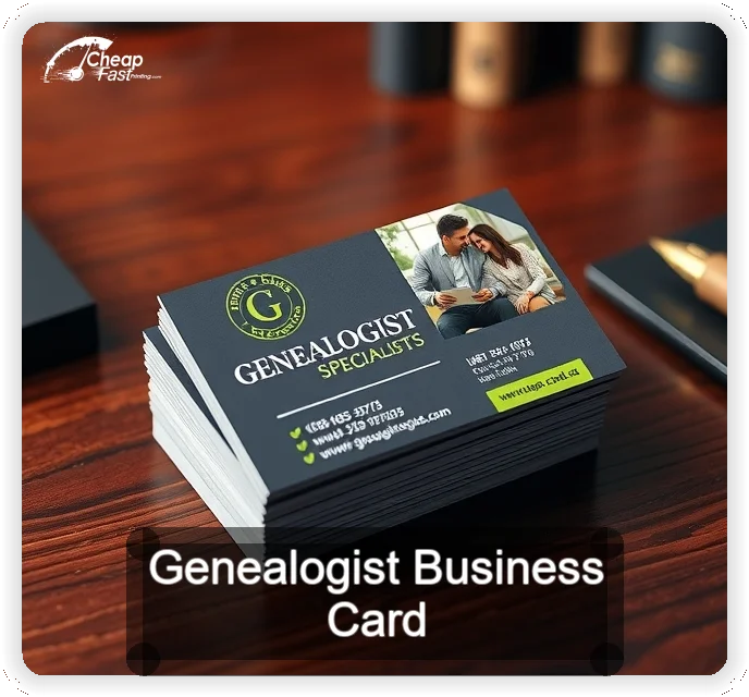 Genealogist business card design sample