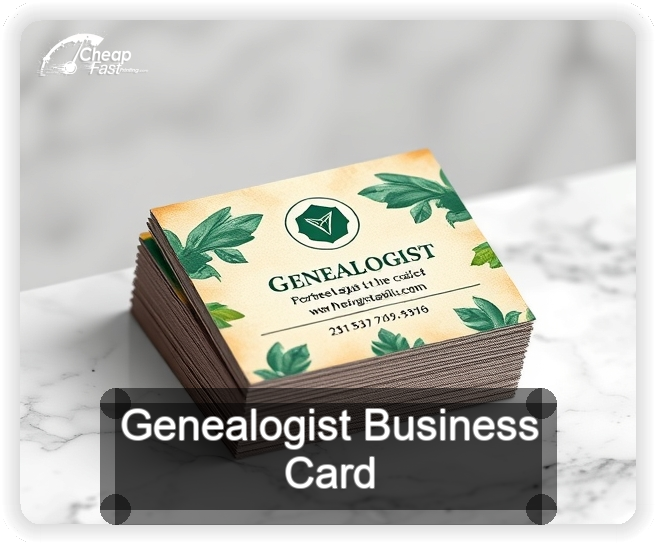 Genealogist business card design sample