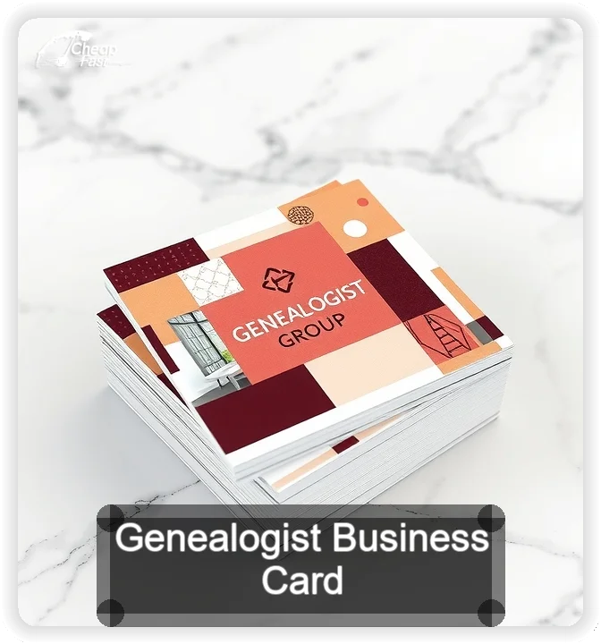 Genealogist business card design sample