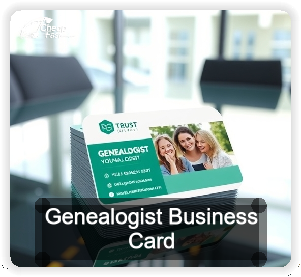 Genealogist business card design sample