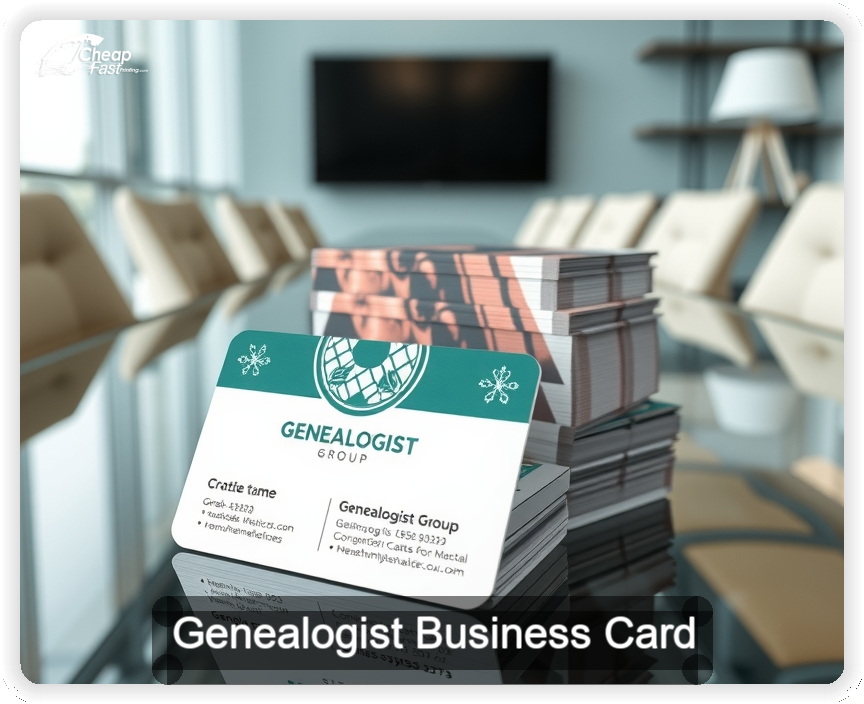 Genealogist business card design sample