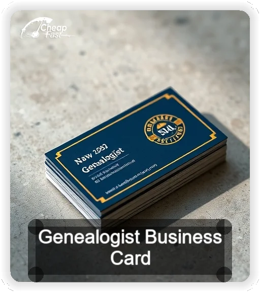 Genealogist business card design sample