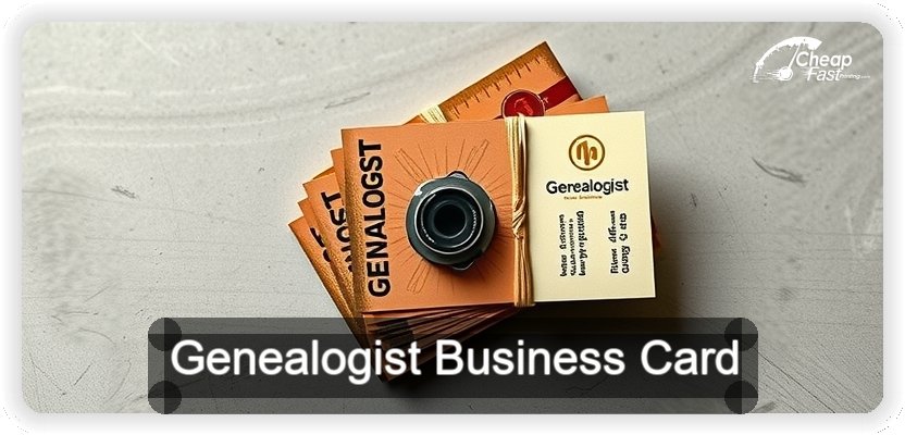 Genealogist business card design sample