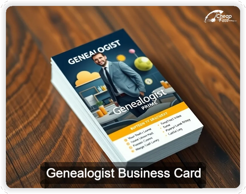 Genealogist business card design sample