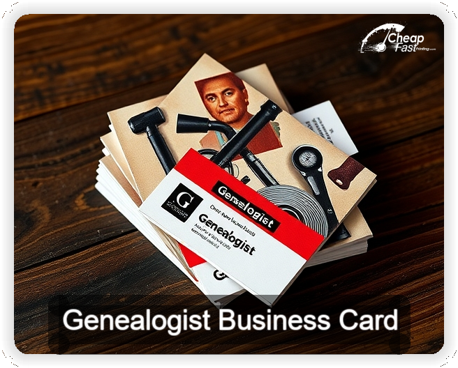 Genealogist business card design sample