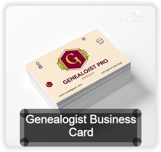 Genealogist business card design sample