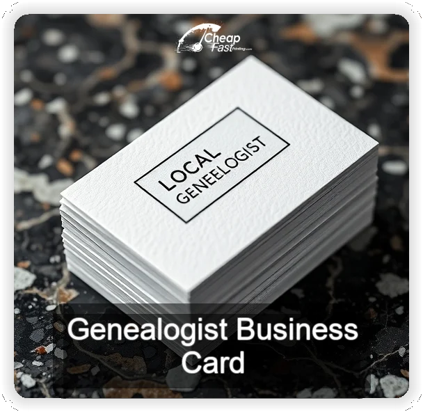 Genealogist business card design sample