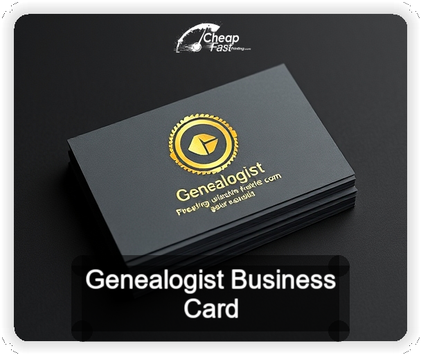 Genealogist business card design sample