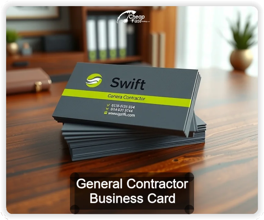 General Contractor business card design sample