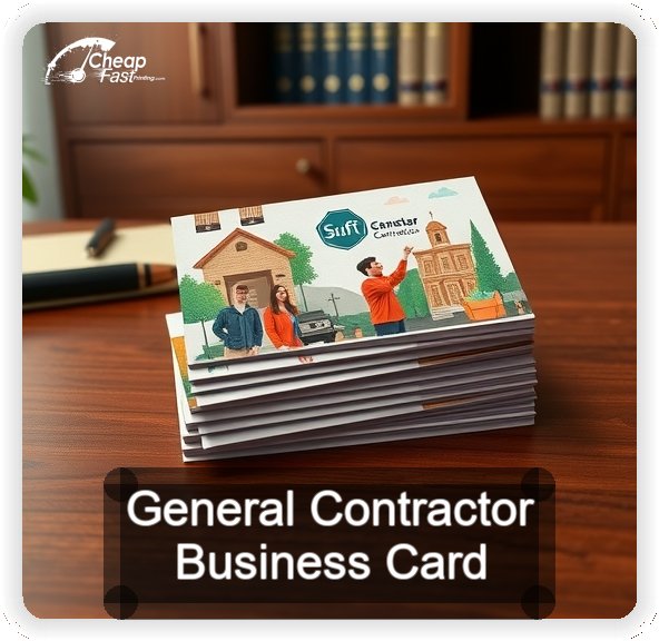 General Contractor business card design sample