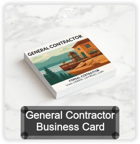 General Contractor business card design sample