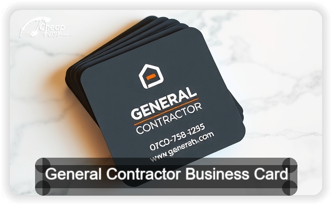 General Contractor business card design sample