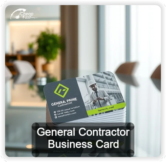 General Contractor business card design sample