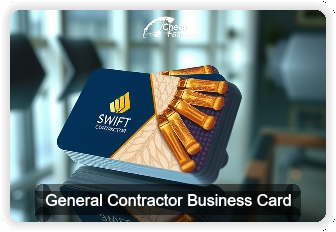 General Contractor business card design sample