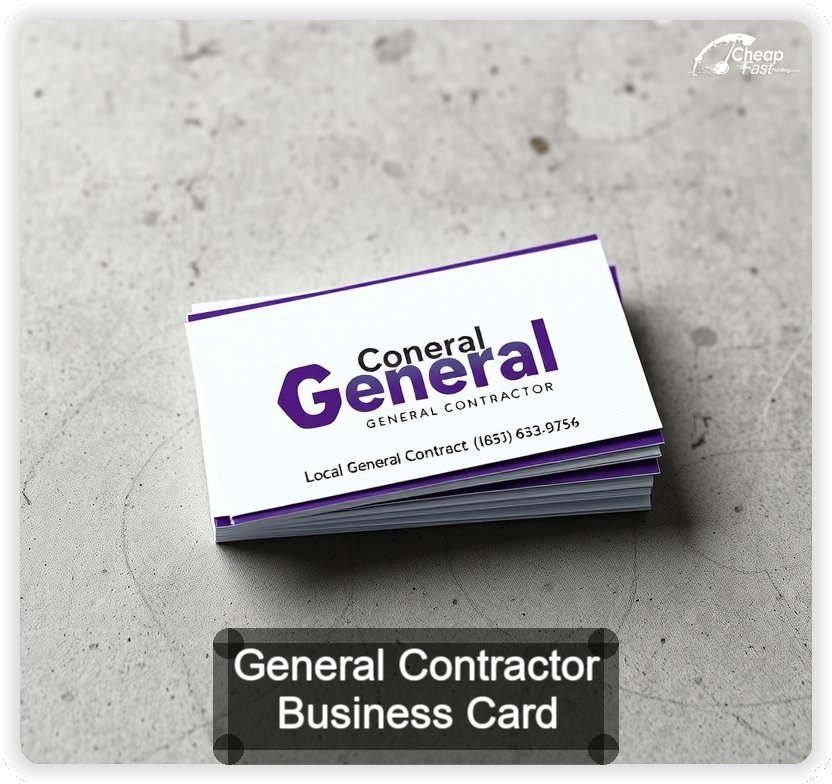 General Contractor business card design sample