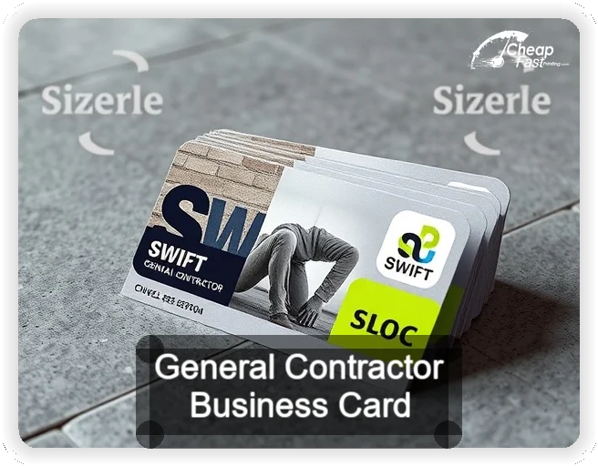General Contractor business card design sample