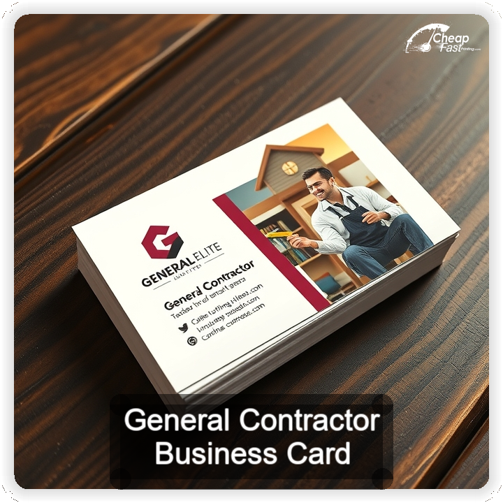 General Contractor business card design sample