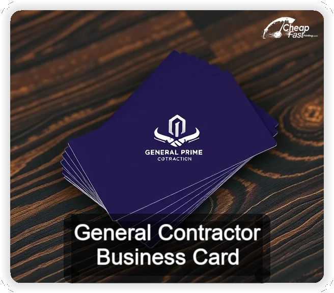 General Contractor business card design sample