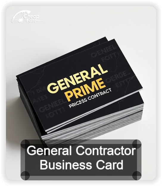 General Contractor business card design sample
