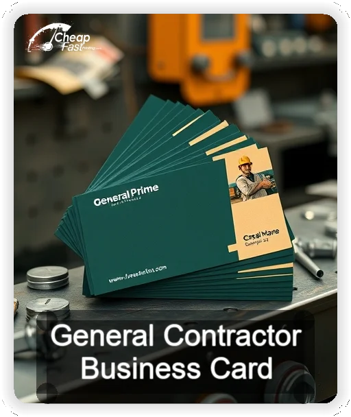 General Contractor business card design sample