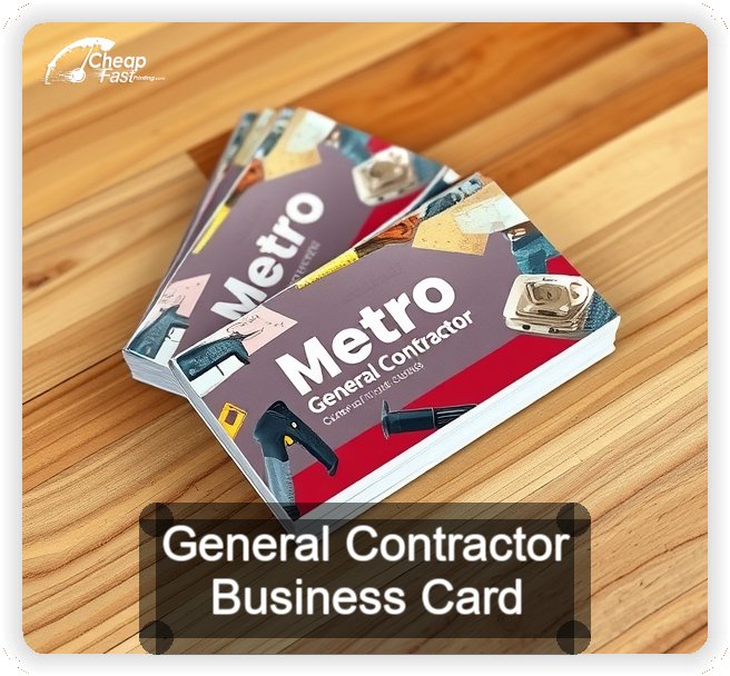 General Contractor business card design sample