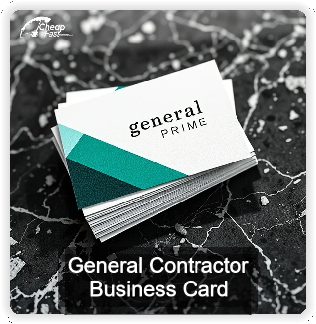 General Contractor business card design sample