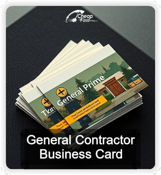 General Contractor business card design sample