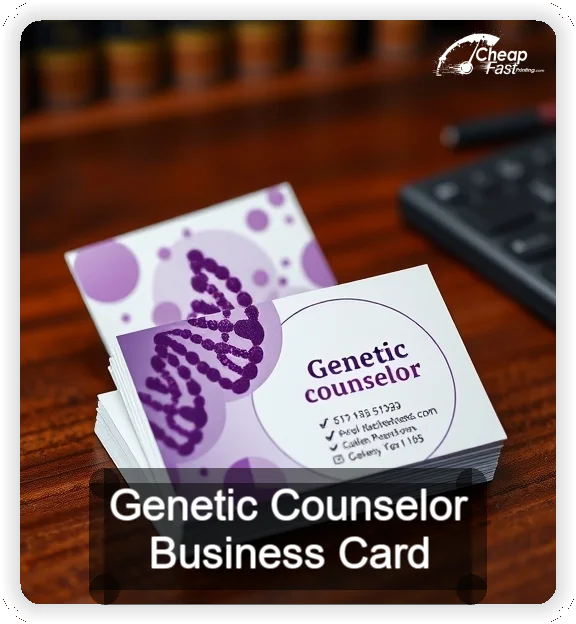 Genetic Counselor business card design sample