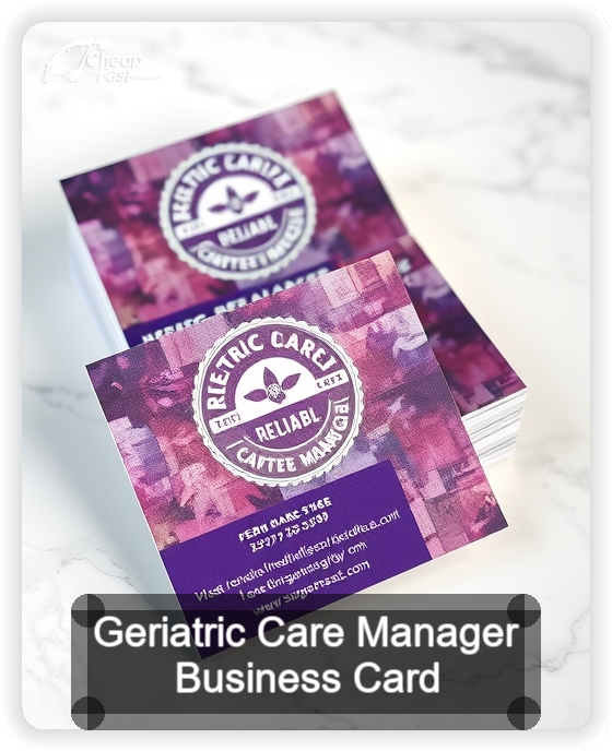 Geriatric Care Manager business card design sample