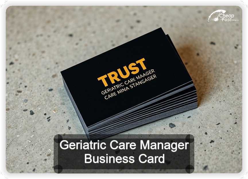 Geriatric Care Manager business card design sample