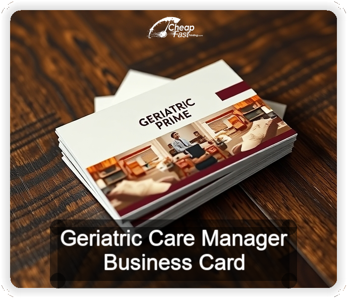 Geriatric Care Manager business card design sample