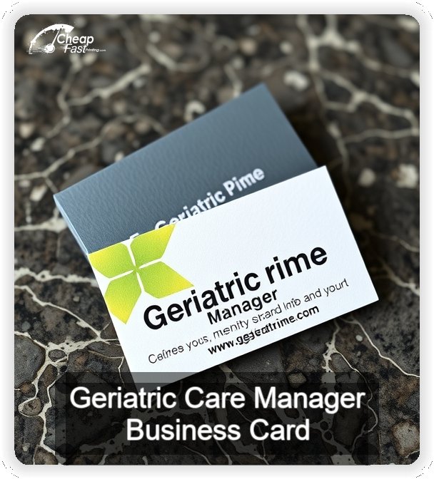 Geriatric Care Manager business card design sample