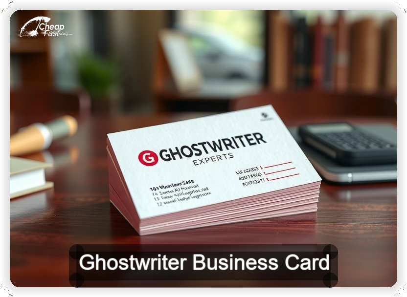 Ghostwriter business card design sample