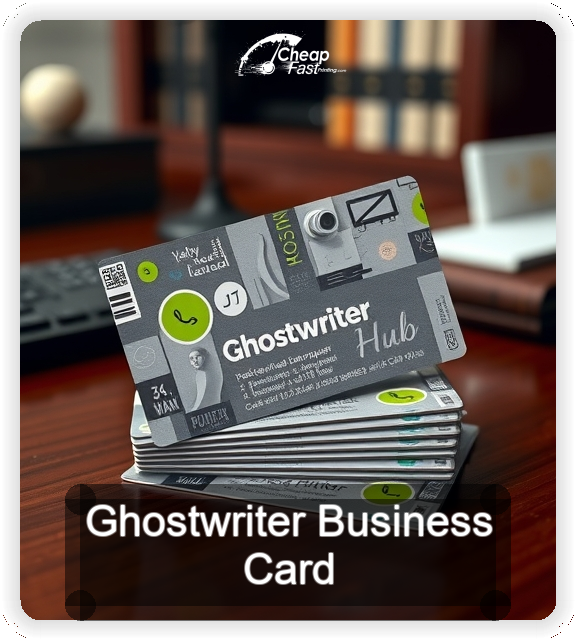 Ghostwriter business card design sample