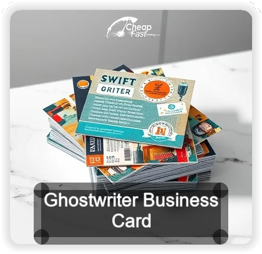 Ghostwriter business card design sample