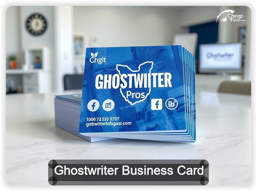 Ghostwriter business card design sample